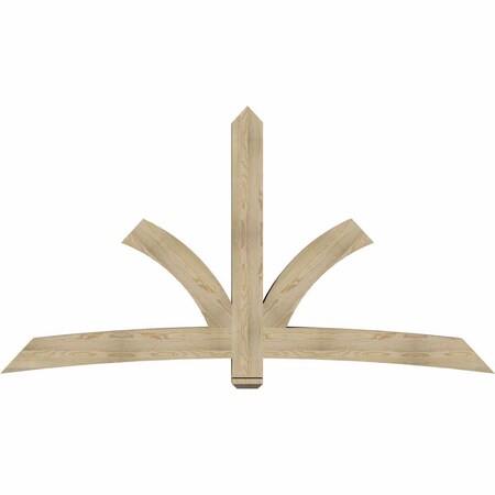 Ekena Millwork Davenport Rough Sawn Timber Gable Bracket, Douglas Fir, 96"W x 52"H x 6"D x 6"F, 13/12 Pitch GBW096X52X0606DAV00RDF